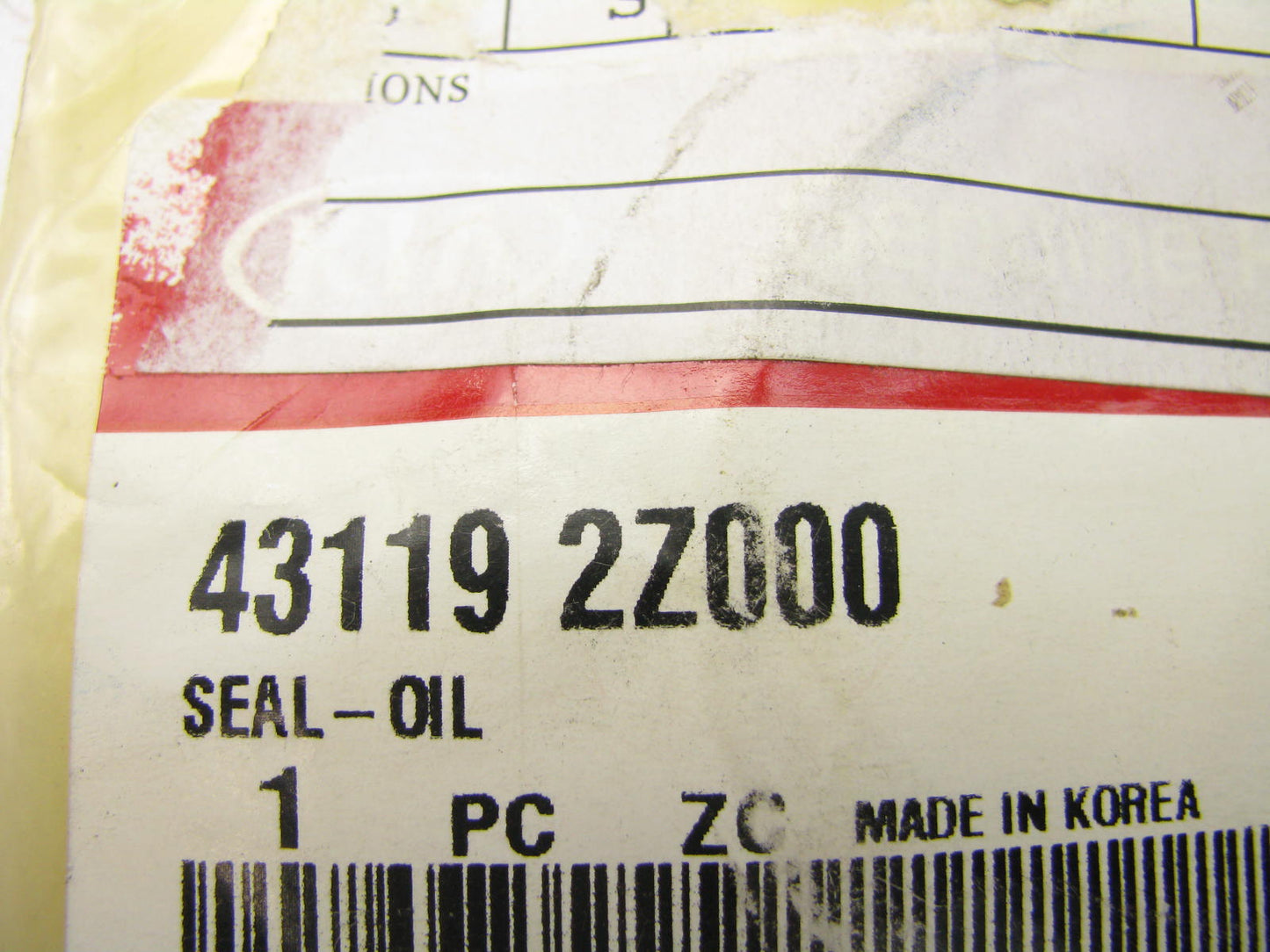 NEW - OEM 431192Z000 Differential Oil Seal For 2000-05 Kia Rio 2000-04 Spectra