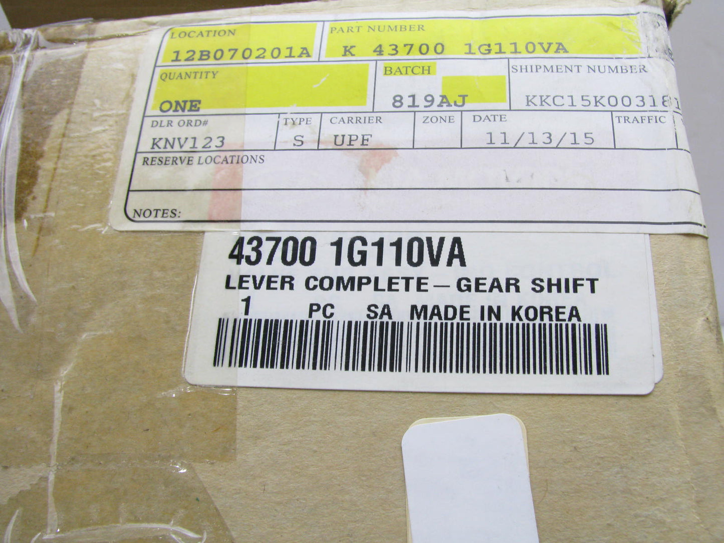 NEW 5-Speed Manual Transmission Shifter OEM For 2007-2011 Kia Rio 437001G110VA
