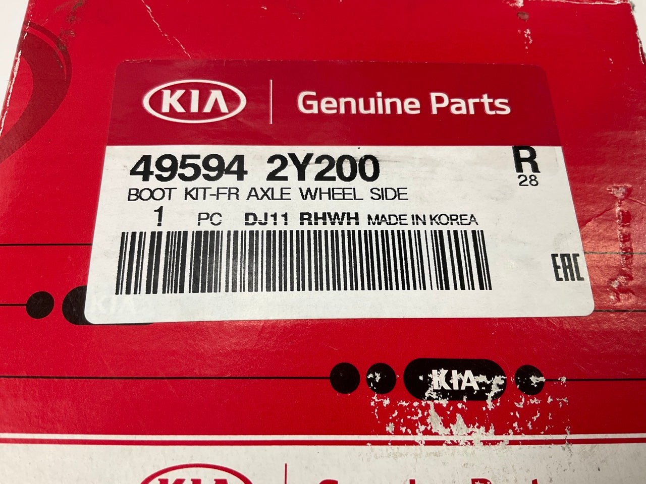 Front CV Axle, Wheel Side Outer Boot Kit OEM For 11-13 Sportage 2.4L 495942Y200