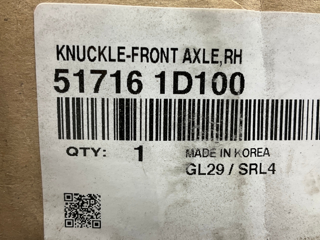 NEW - OEM 517161D100 Front Right Steering Knuckle For 2008-2012 Kia Rondo