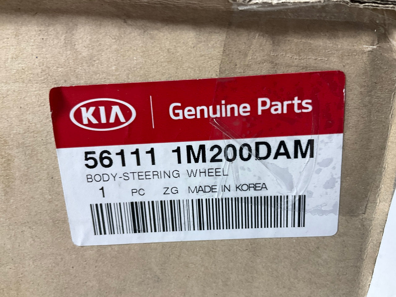 NEW - OEM Steering Wheel Black Leather & Red Stitching For 2010-2013 Kia Forte
