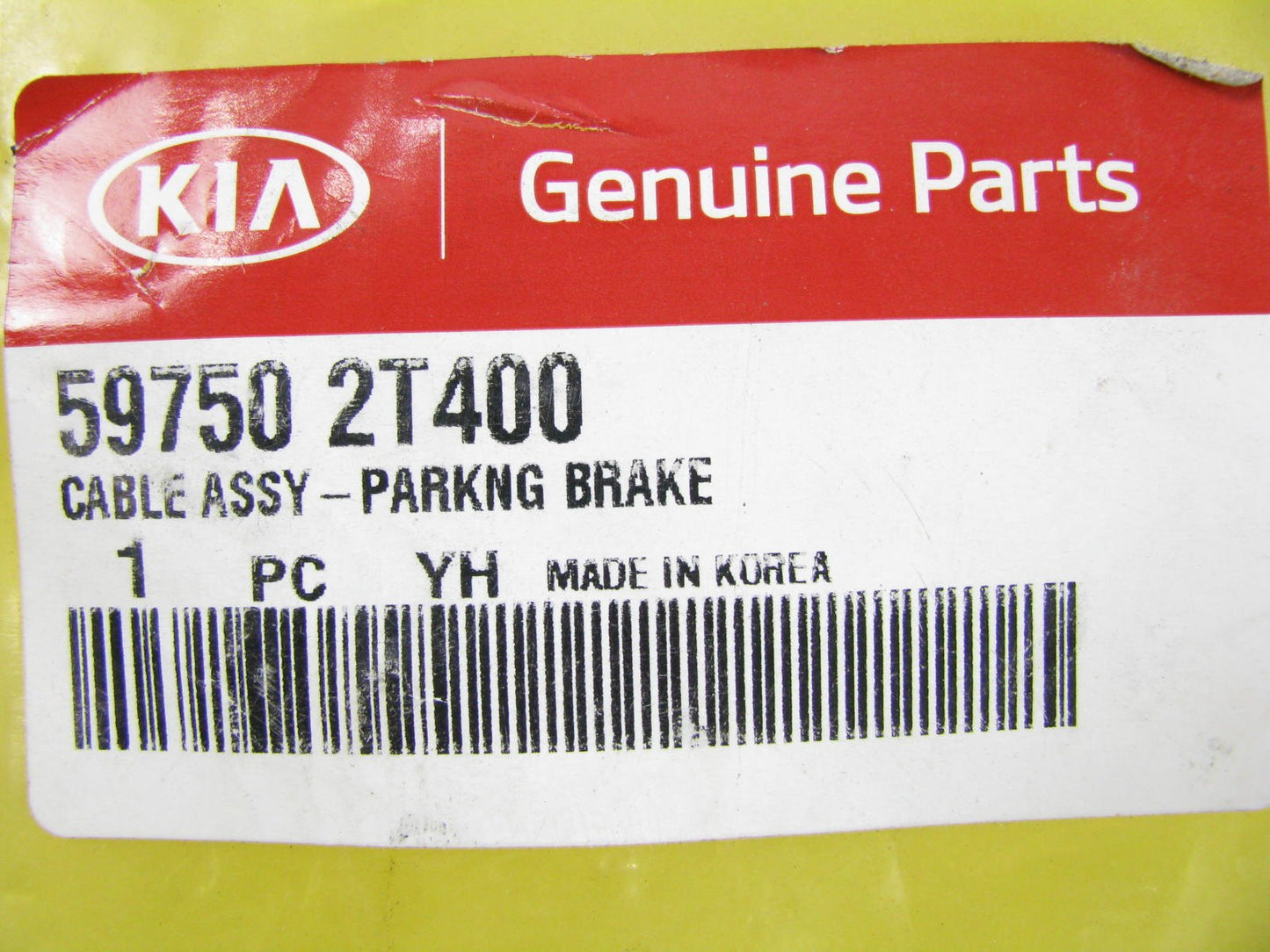 NEW - OEM 597502T400 Front Parking Brake Cable OEM For 2011-2016 Kia Optima