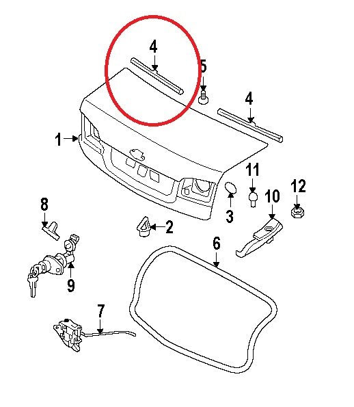 New Left Side Trunk Lid Weatherstrip Seal OEM For 2006-2010 Optima 812152G002