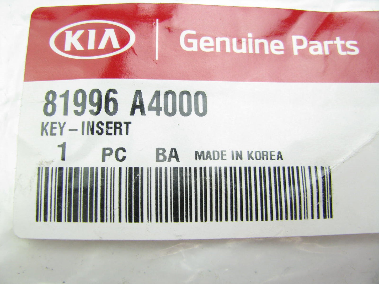 NEW GENUINE Uncut Key Blank Insert OEM For 2014-2015 Kia Sportage, Optima