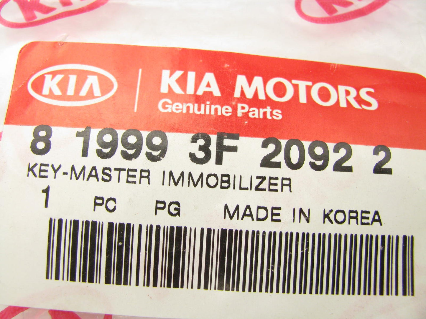 NEW - OEM 819993F20922 Master Immobilizer Key Blank For Kia
