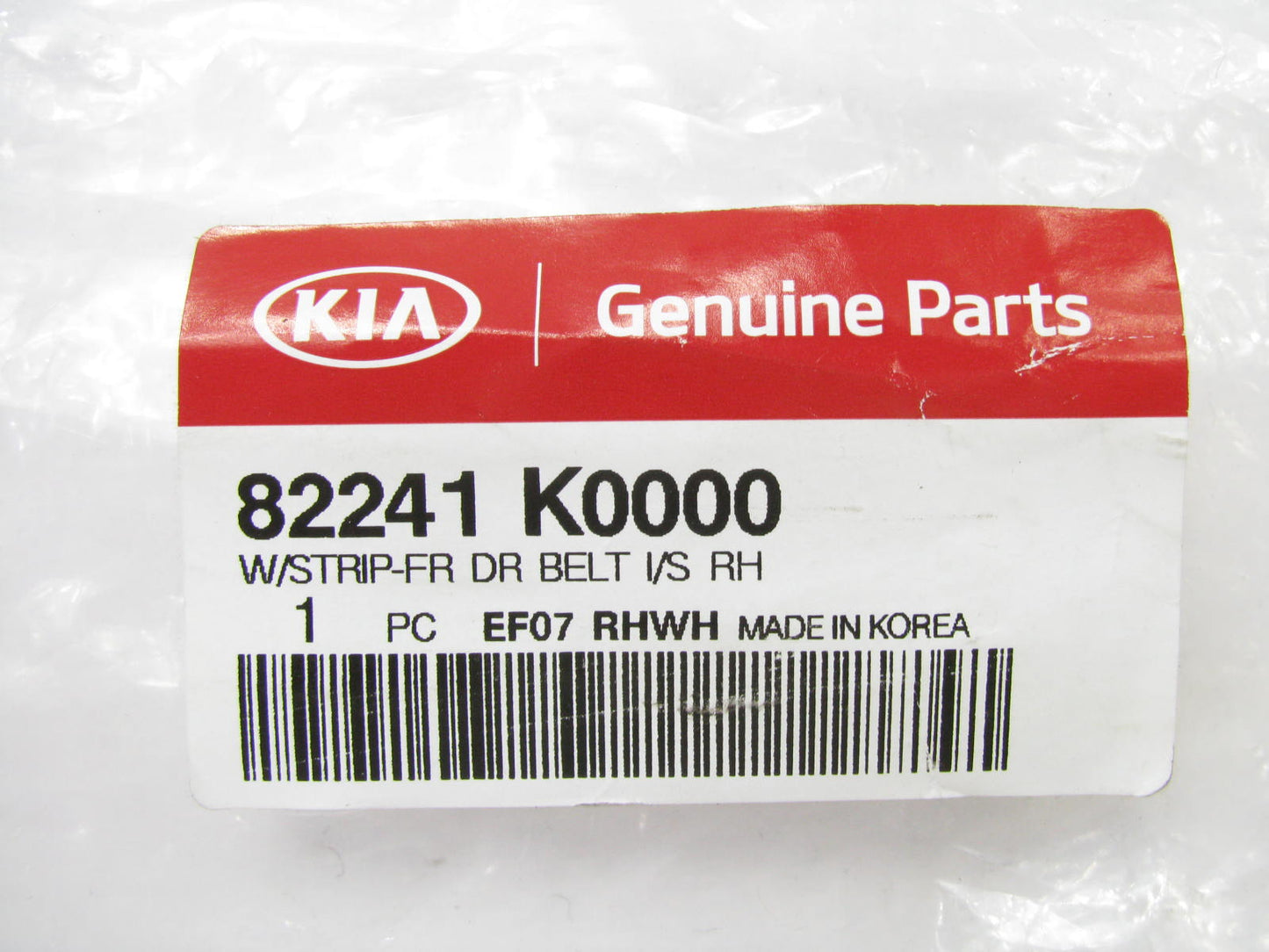 Front Right Door Window Belt Weatherstrip Seal OEM For 20-25 Kia Soul 82241K0000