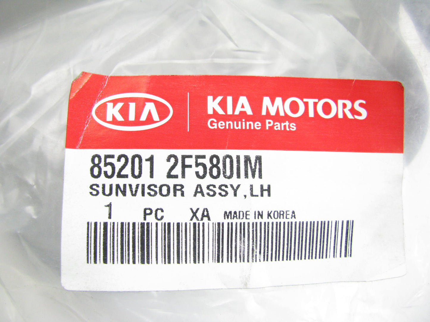 NEW Left Drivers Side Gray Sunvisor Sun Visor OEM For 04-06 Spectra 852012F580IM