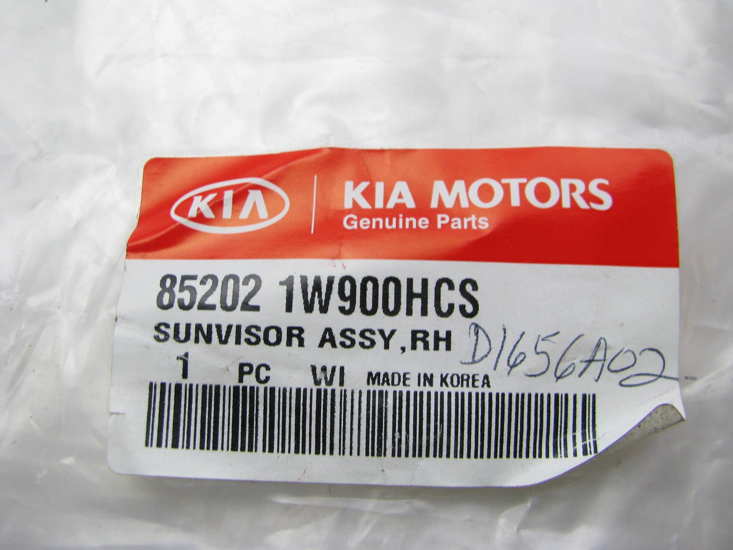 NEW GENUINE Right Passengers Sun Visor OEM For 2012-14 Kia Rio W/SUNROOF ONLY