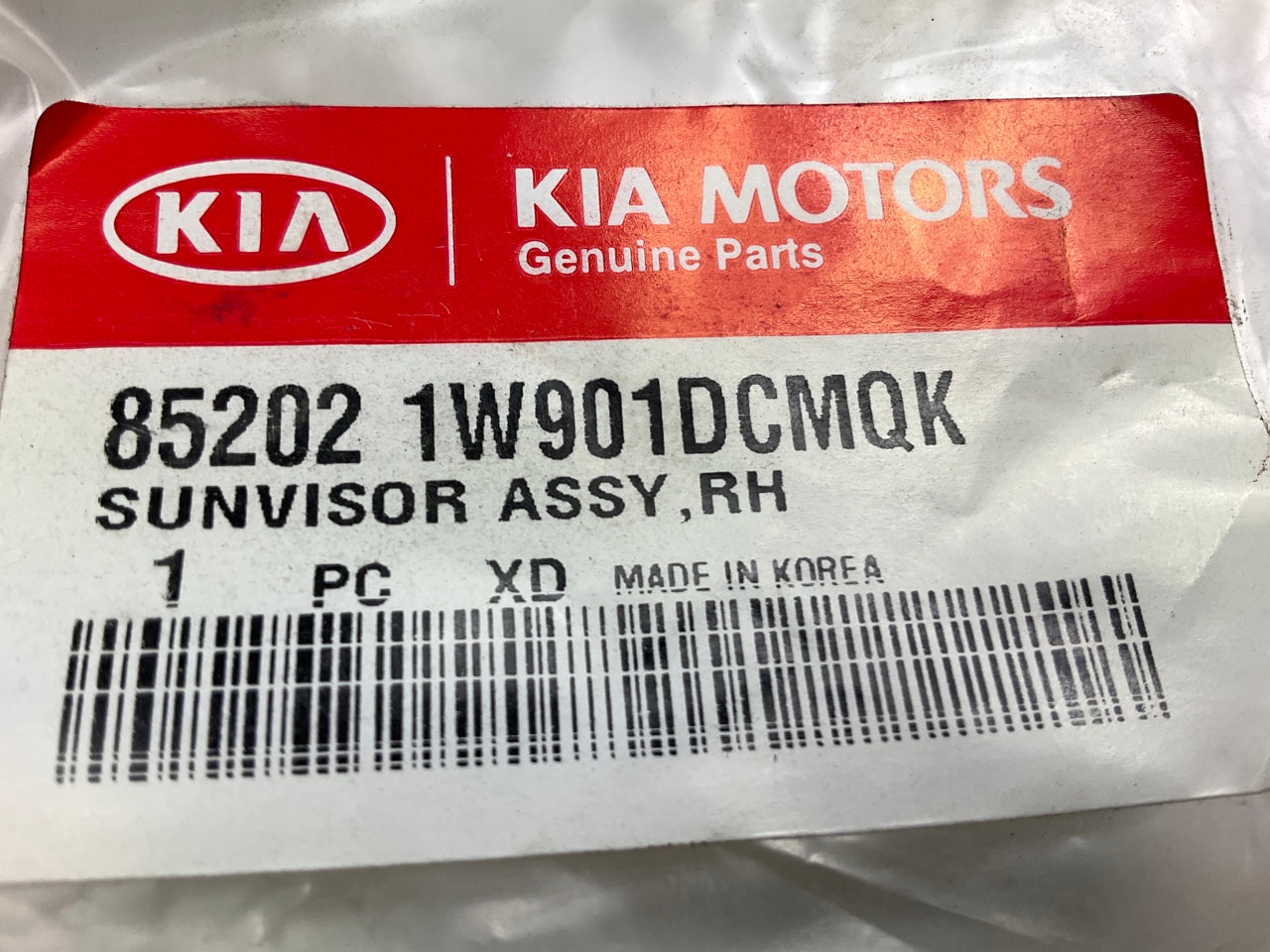 NEW Right Passengers Side Sun Visor OEM For 2012-2017 Kia Rio 852021W901DCMQK