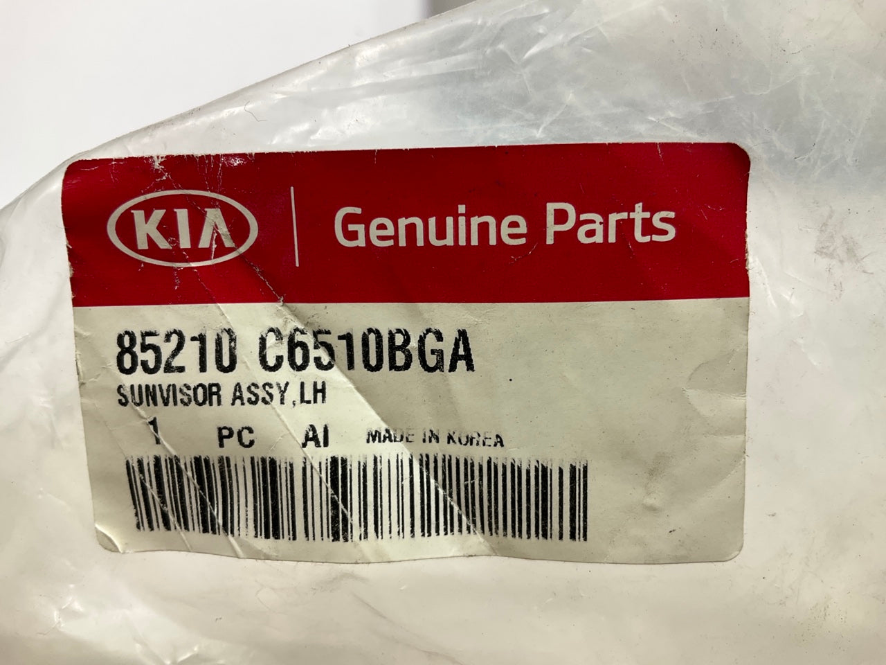 Left Driver Gray Sun Visor OEM For 2016-20 Kia Sorento W/ Sunroof 85210C6510BGA