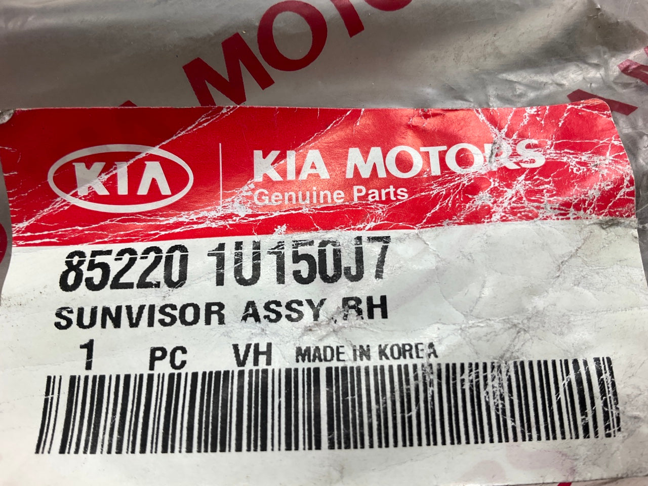 NEW Right Passengers Side Beige Sun Visor OEM For 11-13 Kia Sorento 852201U150J7