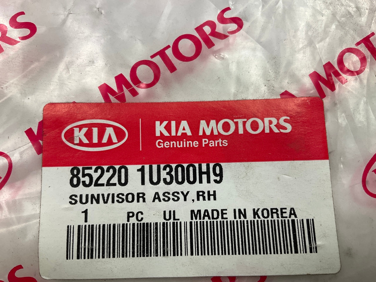 NEW Right Passenger Side Gray Sun Visor OEM For 2011-2015 Kia Sorento W/ Sunroof