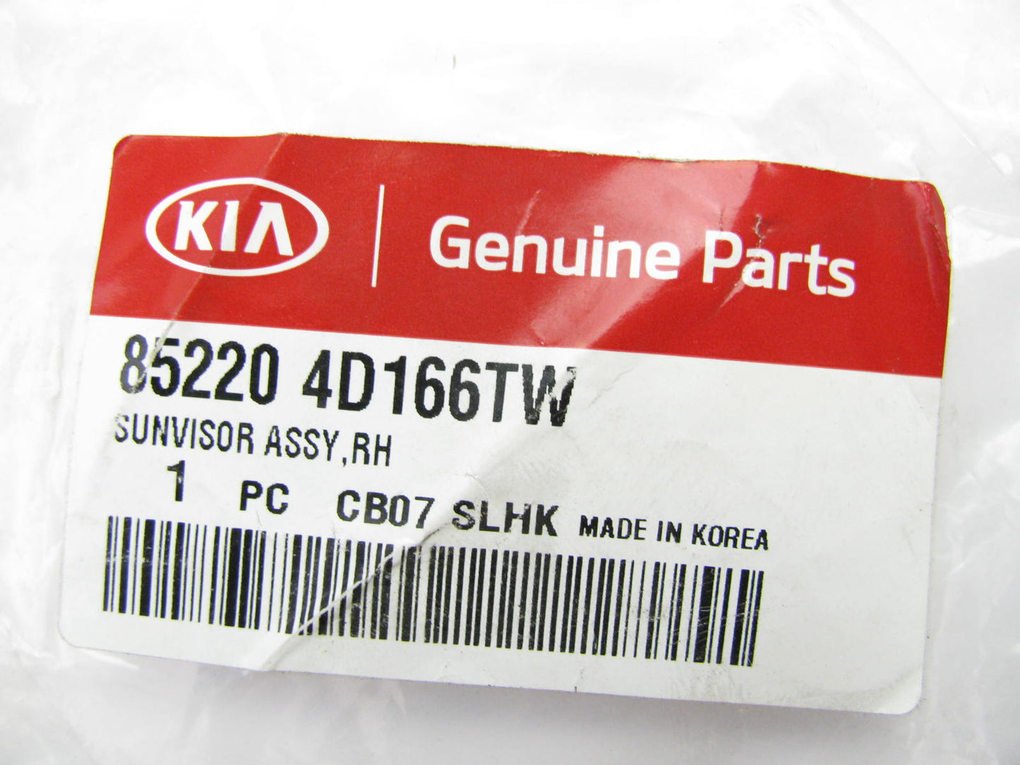 NEW Right Sun Visor, Beige, OEM For 11-14 Kia Sedona With Sunroof 852204D166TW