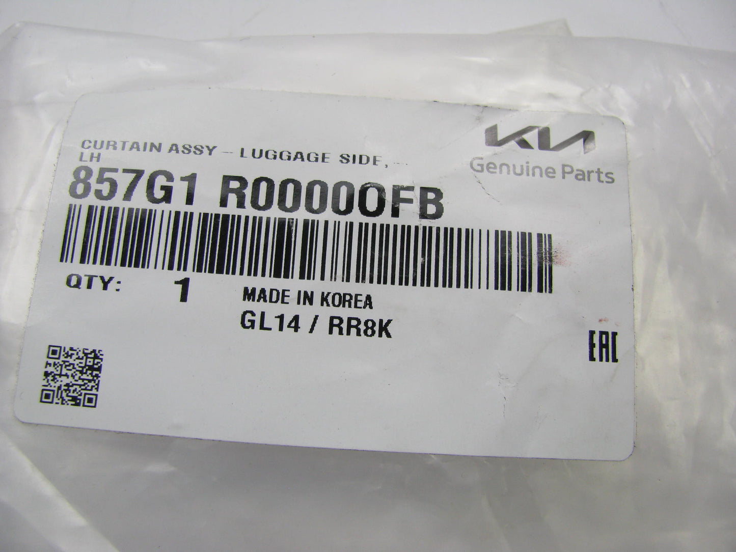 NEW 857G1R0000OFB REAR LEFT Sunshade Curtain OEM For 2022-2023 Kia Carnival 3.5L