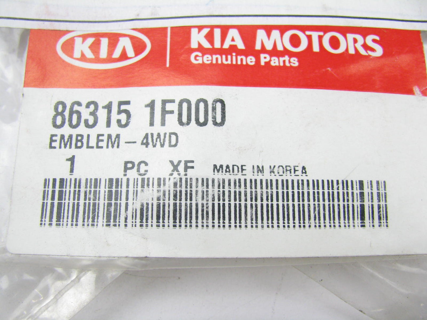 New Genuine (4WD) Emblem Badge Nameplate OEM For 2005-2007 Sportage 863151F000