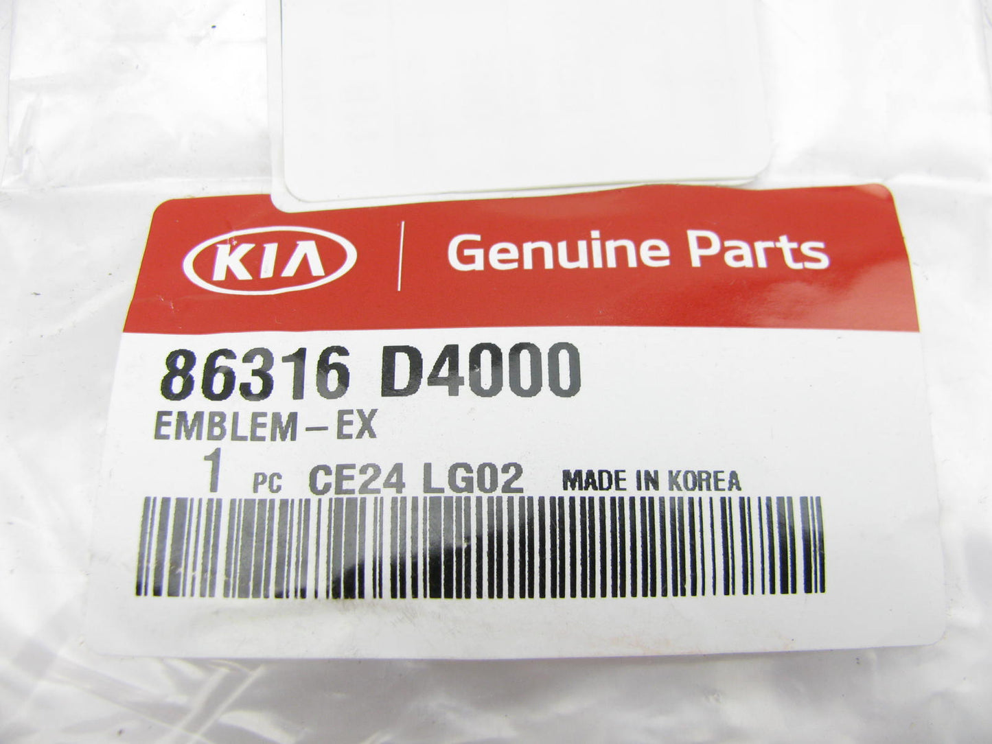 NEW - OEM 86316D4000 Trunk Lid EX Emblem Nameplate For 2016-2020 Kia Optima