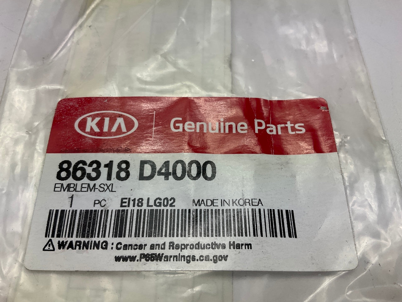 NEW ''SXL'' Emblem For 2017-2020 Kia Optima SXL V6 GDI 86318D4000