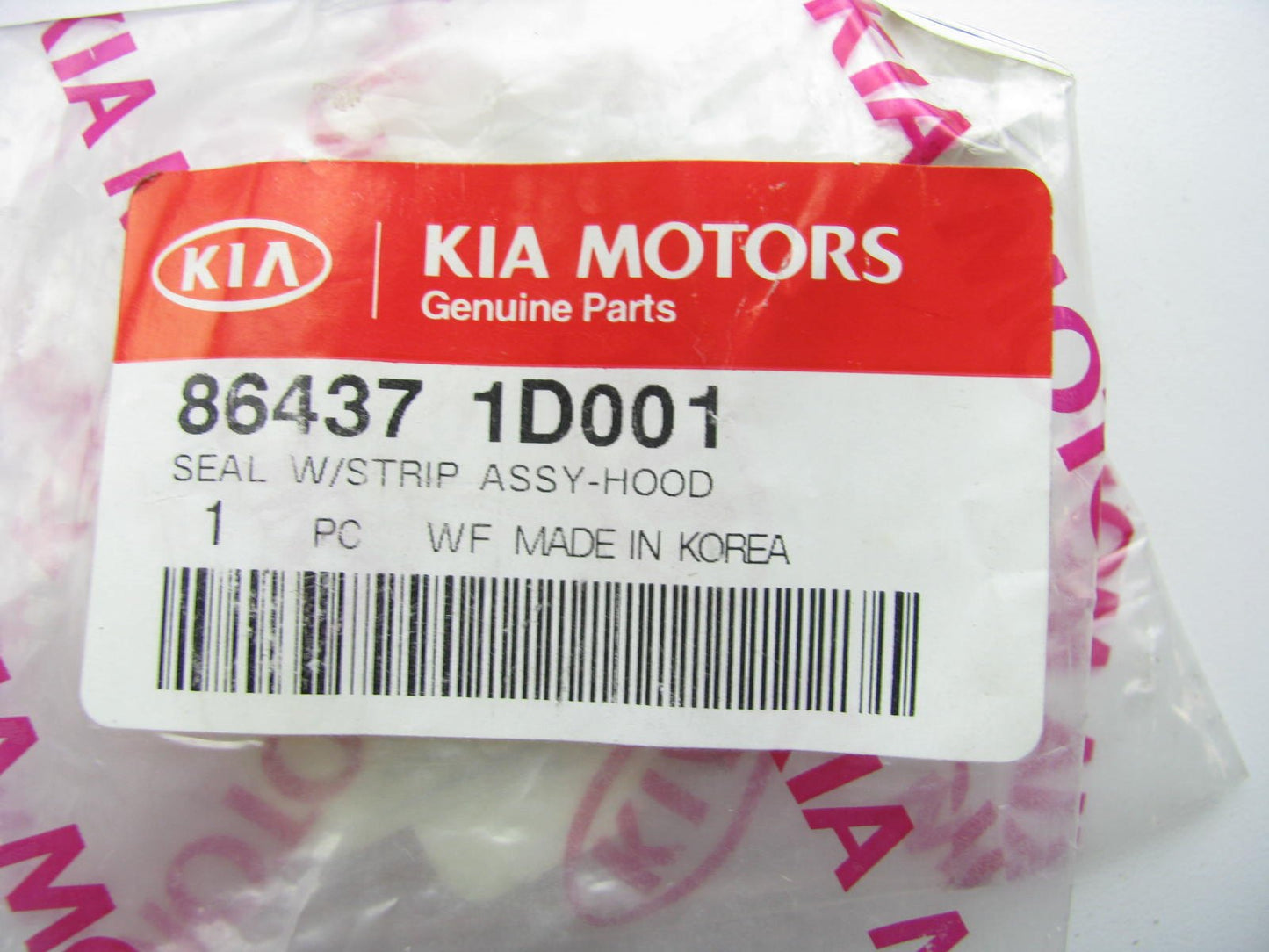 New Genuine Hood Weatherstip Seal - Lower - OEM For 2008-10 Kia Rondo 864371D001