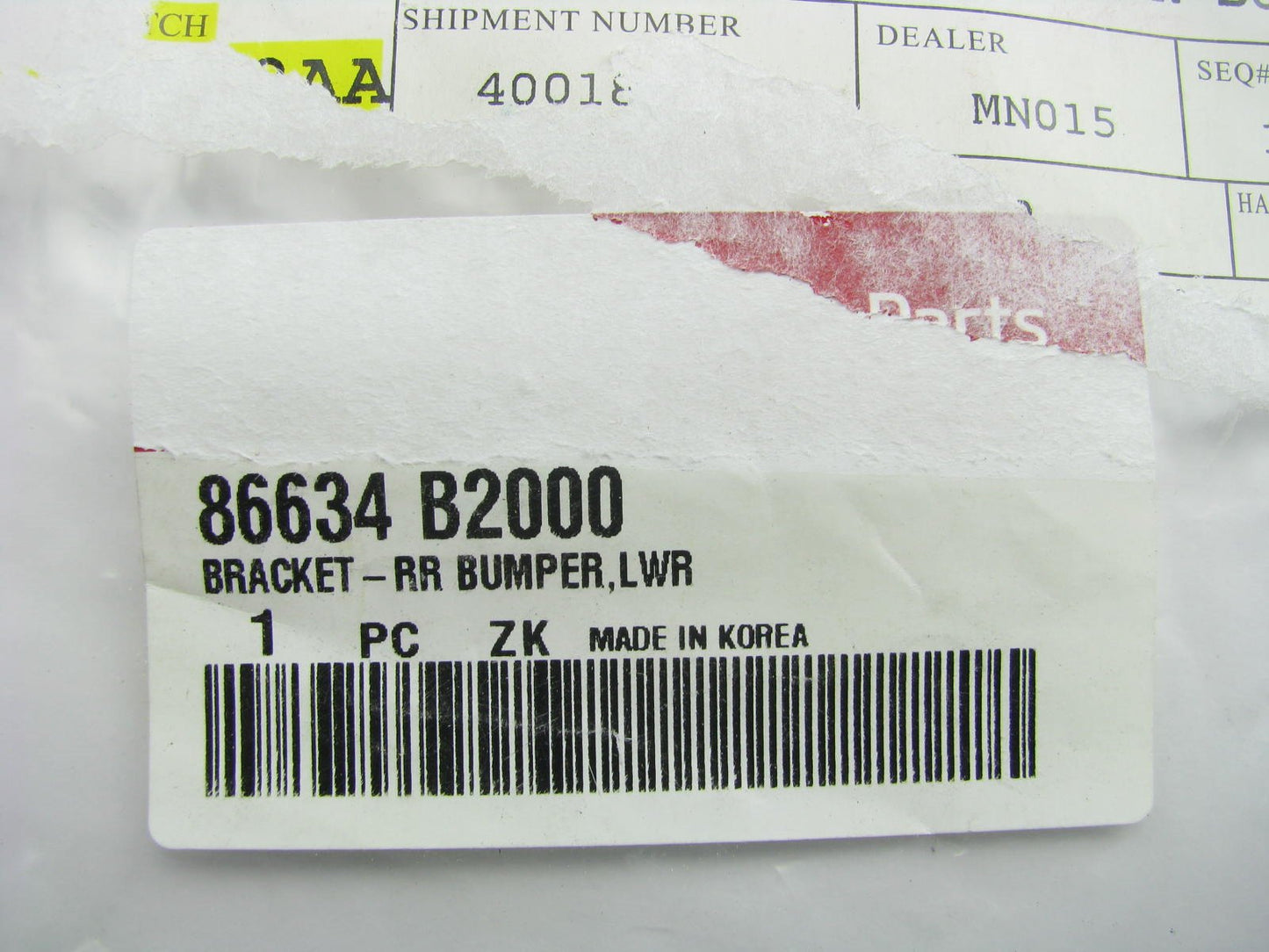 86634B2000 New OEM Rear Bumper Impact Bar Center Bracket For 14-16 Kia Soul
