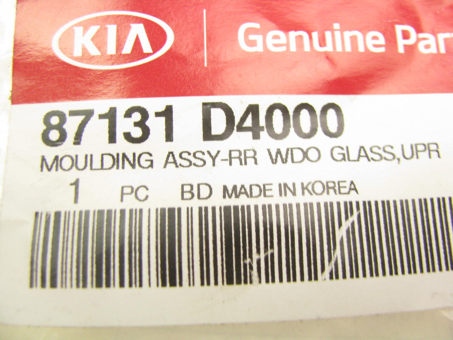 NEW - OEM 87131D4000 Rear Window Glass Upper Molding Trim For 2016-20 Kia Optima