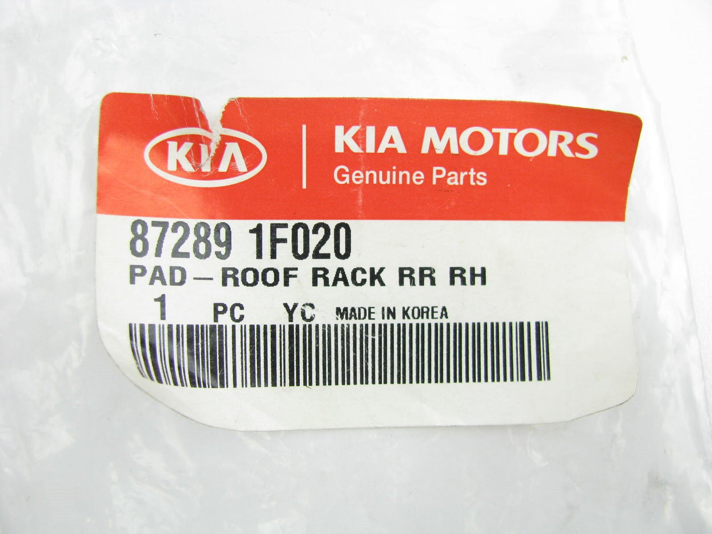 NEW - OEM Rear Right Side Roof Rack Pad Moulding Trim For 06-10 Kia Sportage