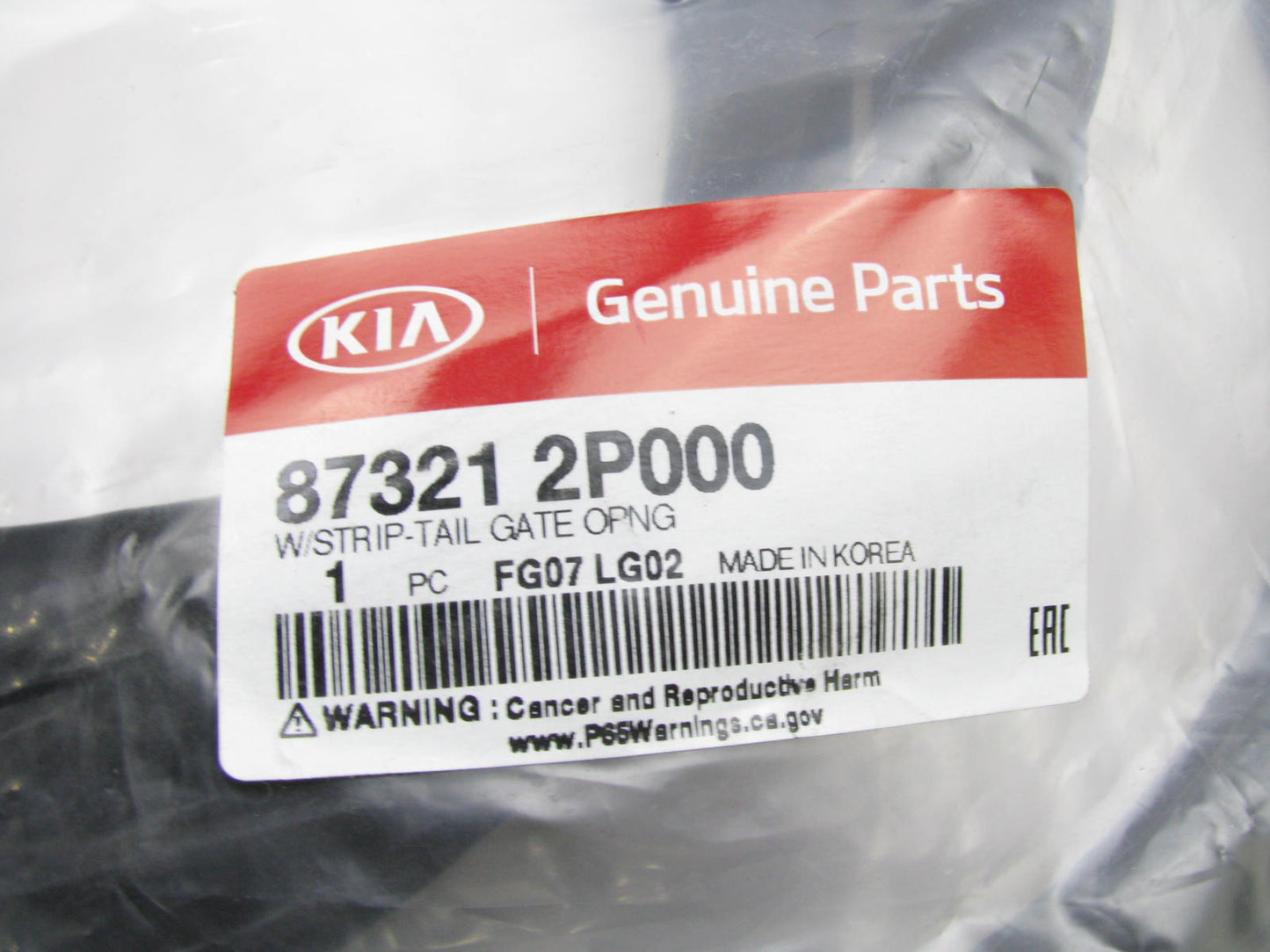 NEW Tail Gate Liftgate Hatch Weatherstrip Seal For 09-12 Kia Sorento 873212P000