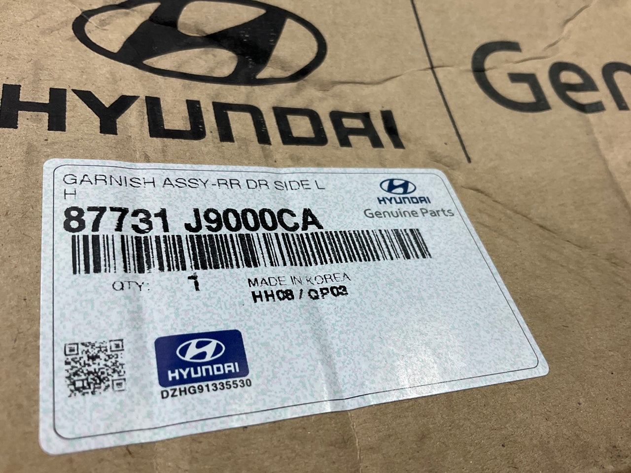 NEW Rear Left Door Lower Molding OEM For 2018-2023 Hyundai Kona 87731J9000CA