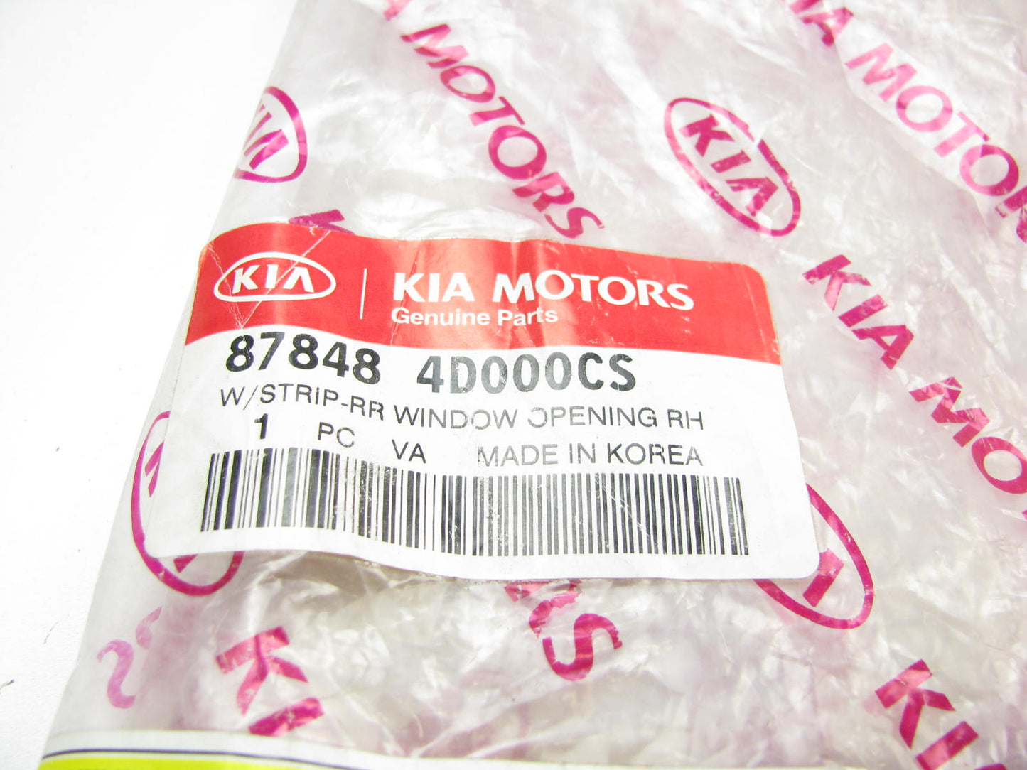 NEW 878484D000CS Rear Right Window Weatherstrip Seal OEM For 06-12 Kia Sedona