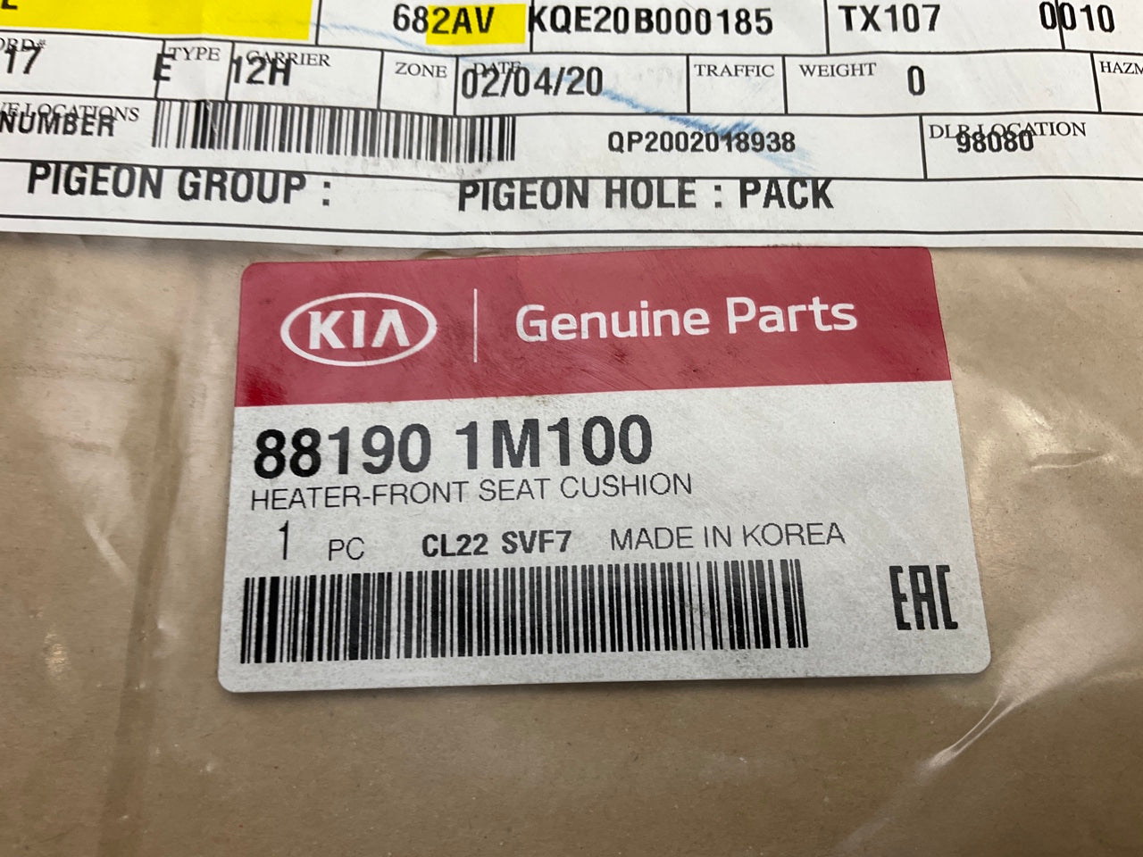 NEW Front Seat Cushion Heater Heating Element OEM For 10-13 Kia Forte 881901M100
