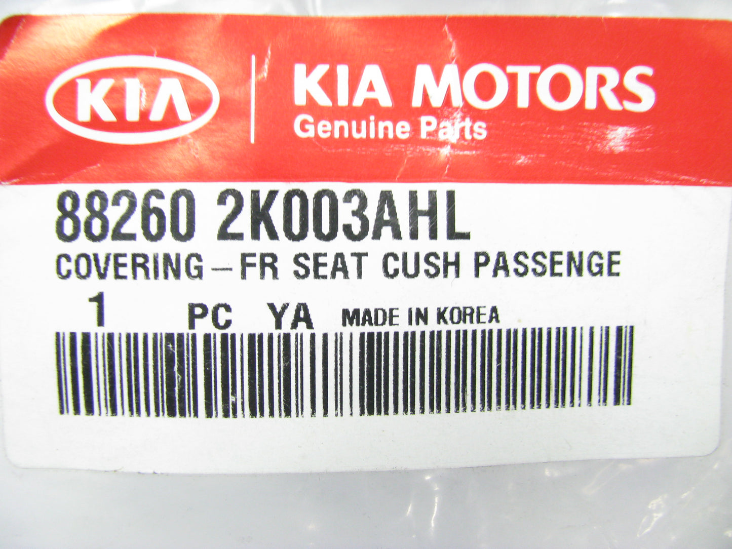 New Genuine OEM 88260 2K003AHL Front Right Seat Cushion Cover For 12-13 Kia Soul