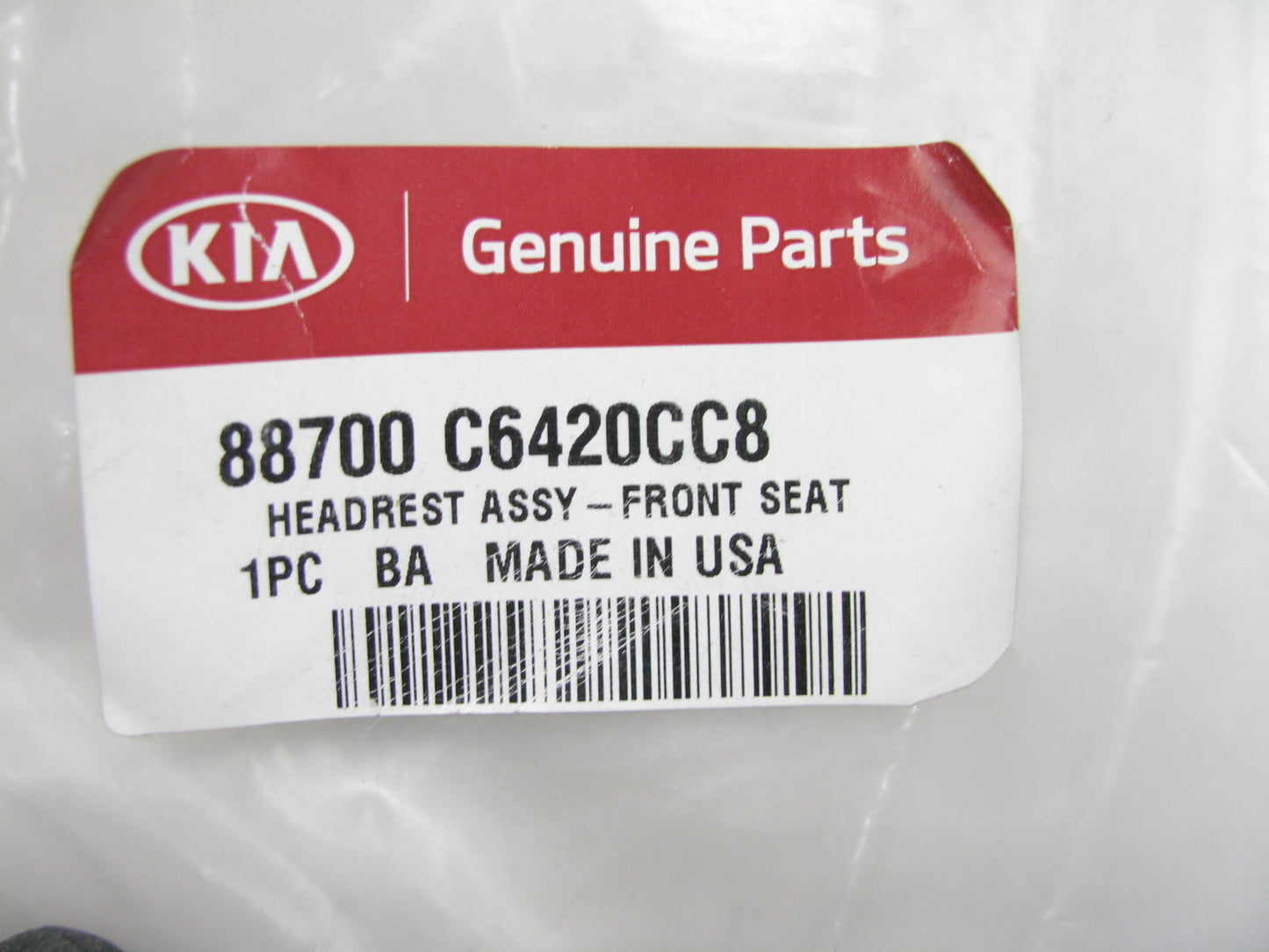 Front Seat Headrest Power Suede / Leather, Black For 16-18 Sorento 88700C6420CC8