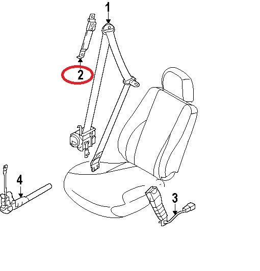 NEW - OEM Front Seat Belt Height Slack Adjuster For 2011-2015 Kia Optima