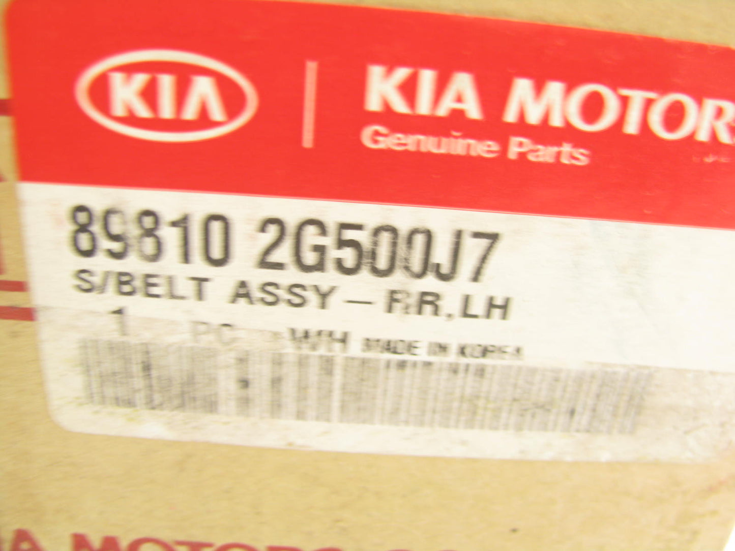 NEW - OEM 898102G500J7 Rear Left Seat Belt Retractor For 2006-2010 Kia Optima