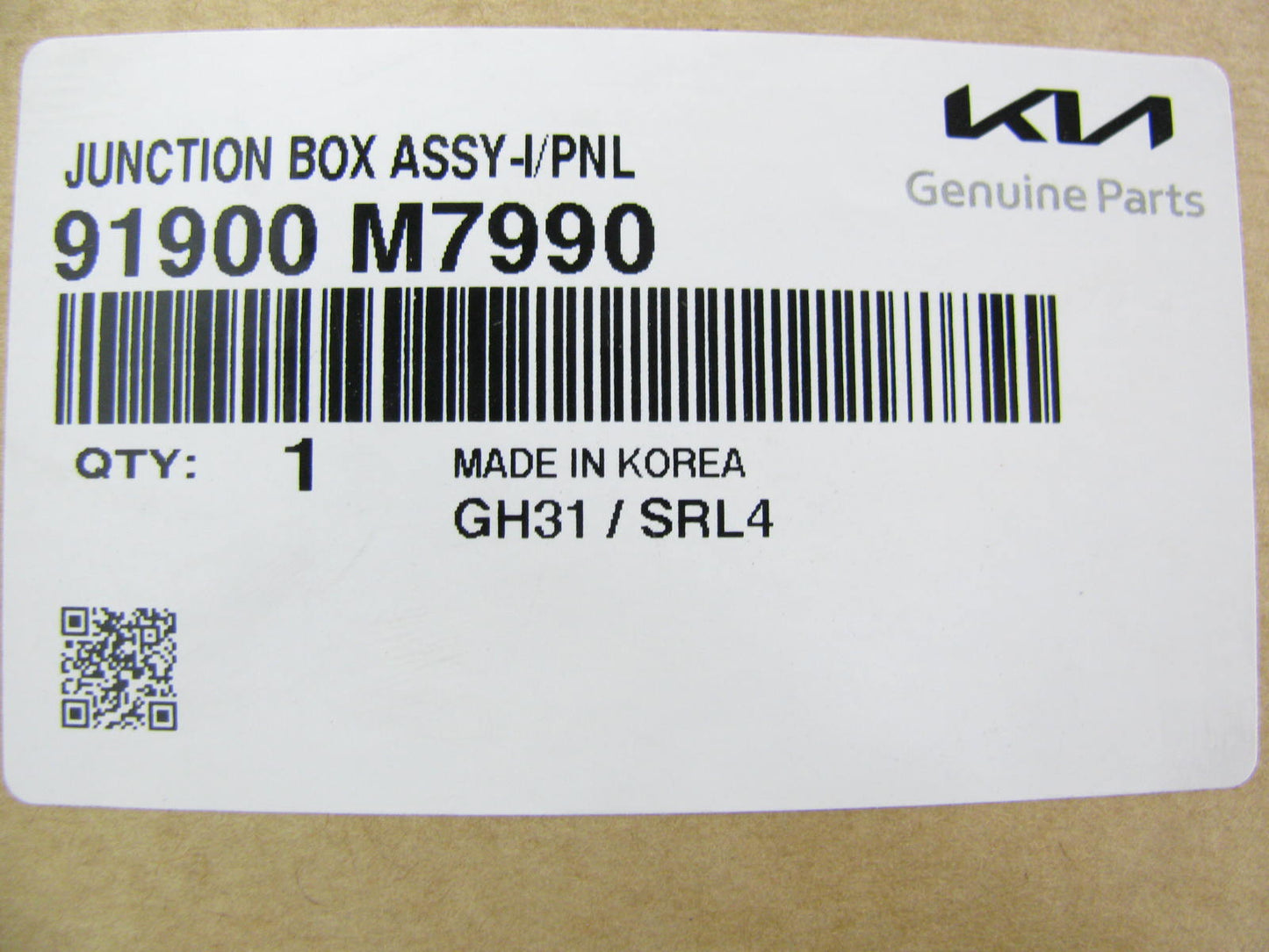 NEW GENUINE Cabin Junction Fuse Box OEM For 2022-2024 Kia Forte 91900M7990