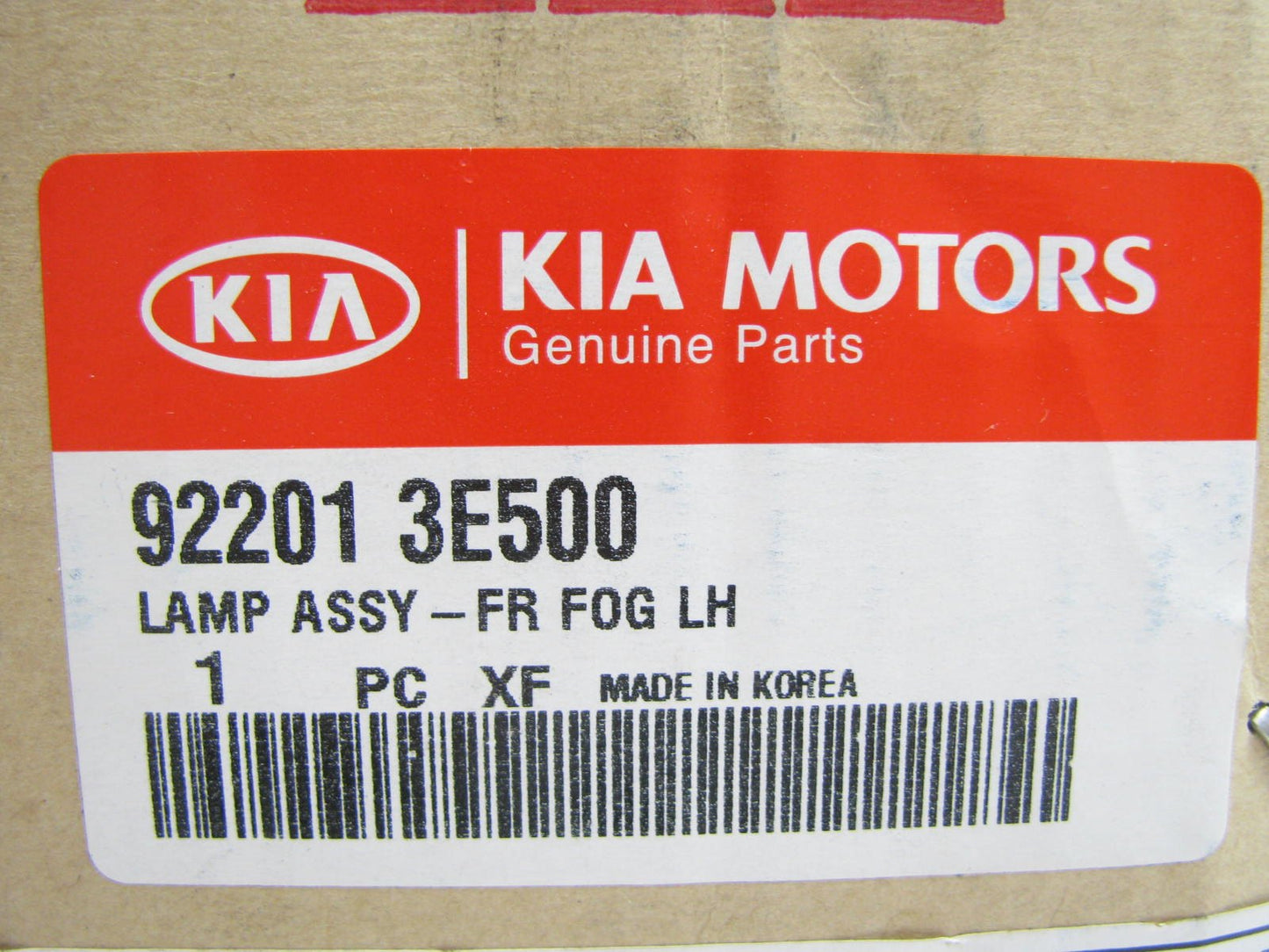 NEW GENUINE Front Left Side Fog Lamp Light OEM For 07-09 Kia Sorento 922013E500