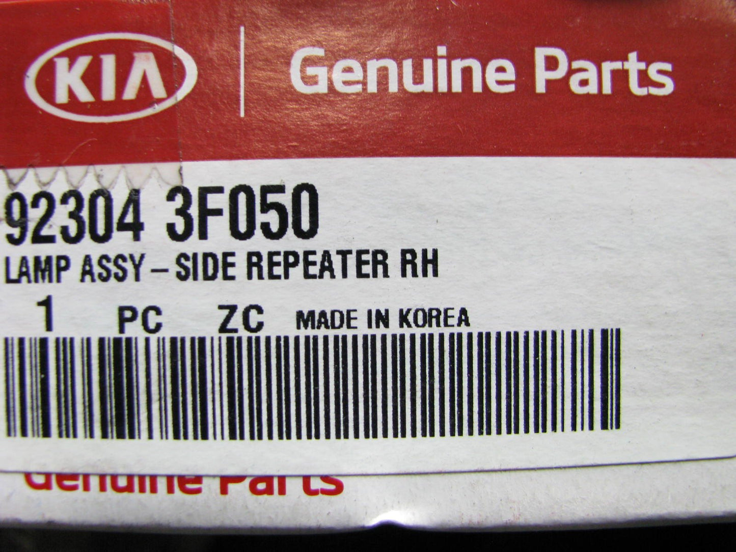 New OEM Side Repeater Lamp Light Right Passenger For 2004-06 Amanti 923043F050