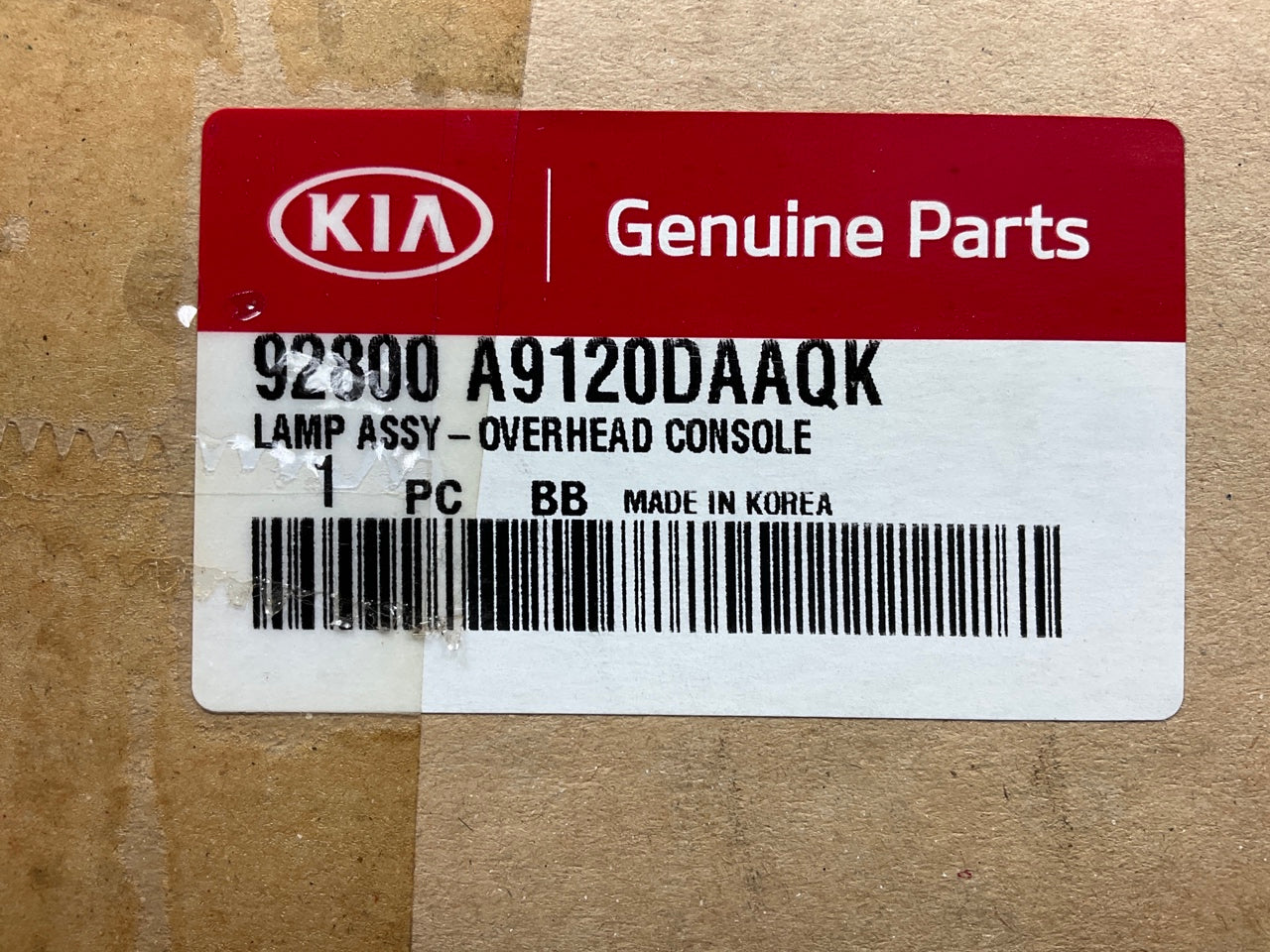 NEW Tan Overhead Console Map Light Lamp OEM For 15-16 Kia Sedona 92800A9120DAAQK