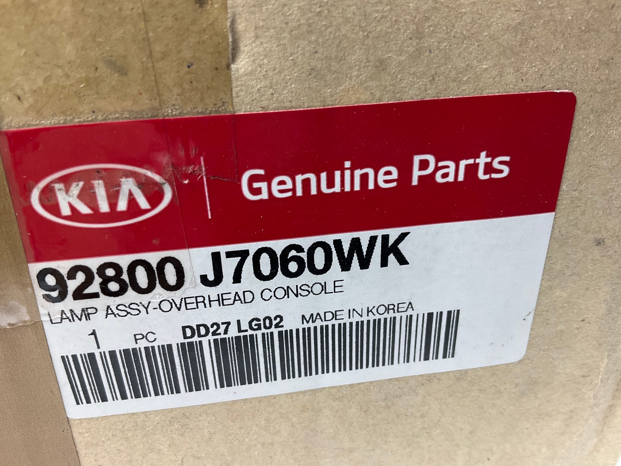 NEW Overhead Console Map Light Dome Lamp OEM For 2019-21 Kia Forte 92800J7060WK