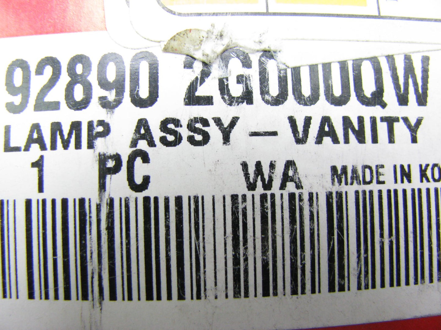 NEW - OEM 928902G000QW Vanity Light Assembly For 2006-2008 Kia Optima