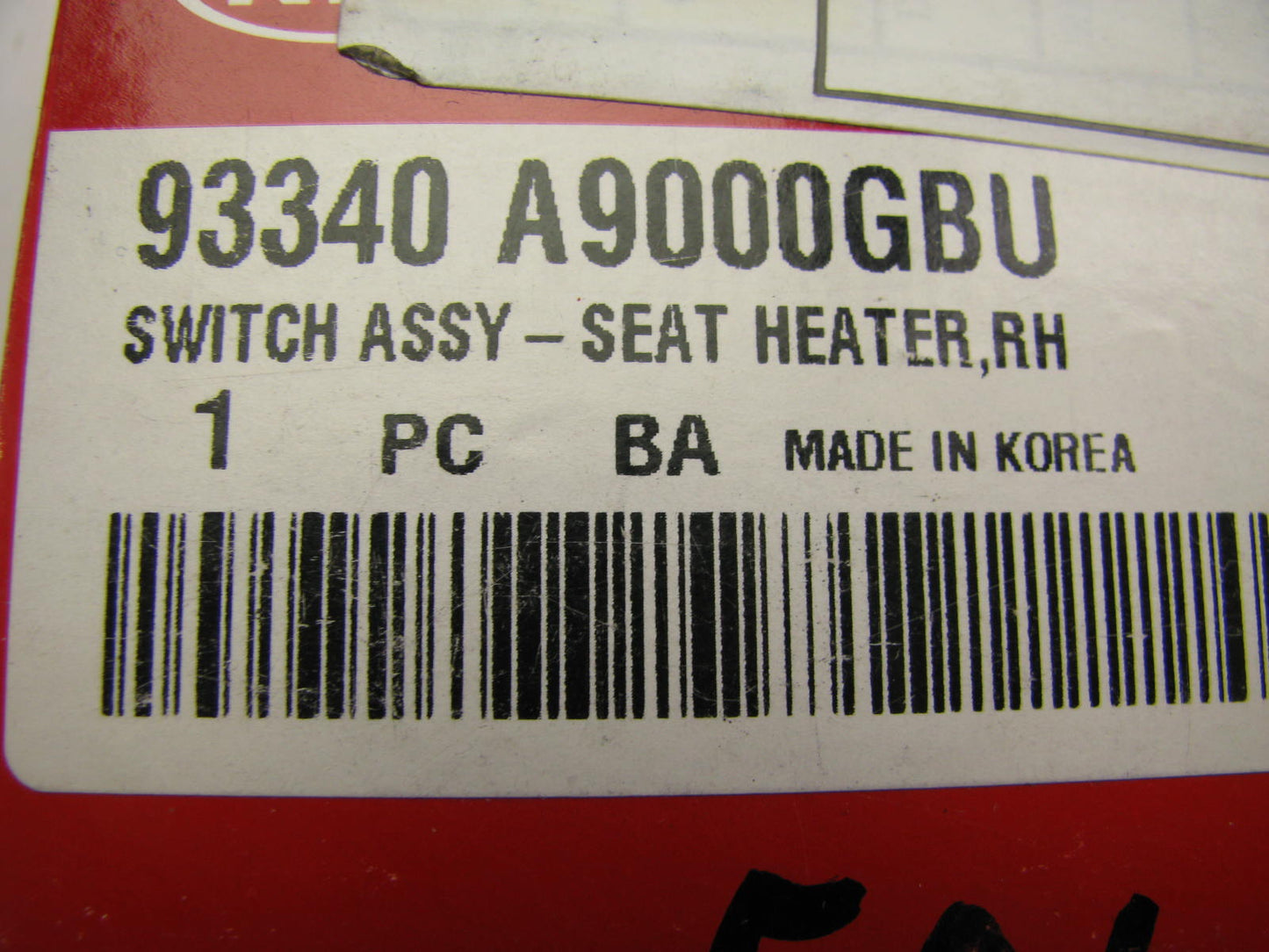 NEW - OEM 93340A9000GBU Front Right Seat Heater Switch For 2015-2021 Kia Sedona