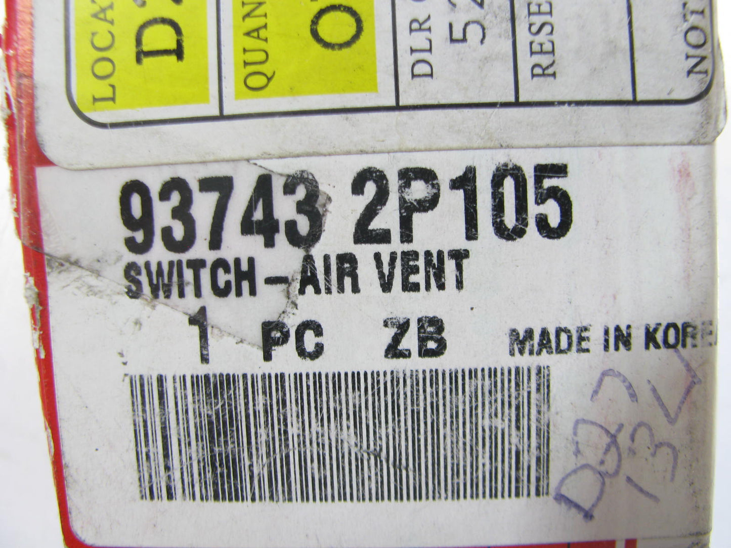 NEW Instrument Panel Cluster Seat Air Ventilation Switch OEM For 2014-15 Sorento