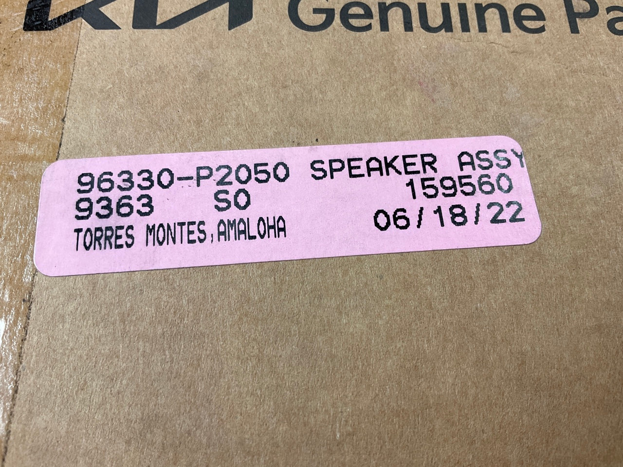 NEW GENUINE Front Or Rear Door Speaker OEM For 2021-2024 Kia Sorento 96330P2050