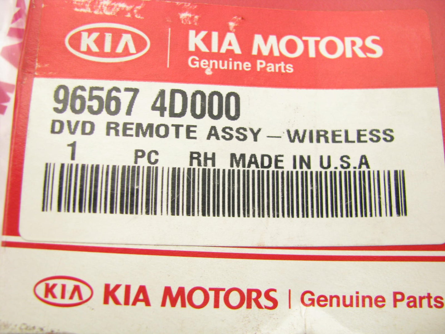 NEW - OEM Genuine DVD Rear Entertainment Remote Control For 2006-2012 Kia Sedona