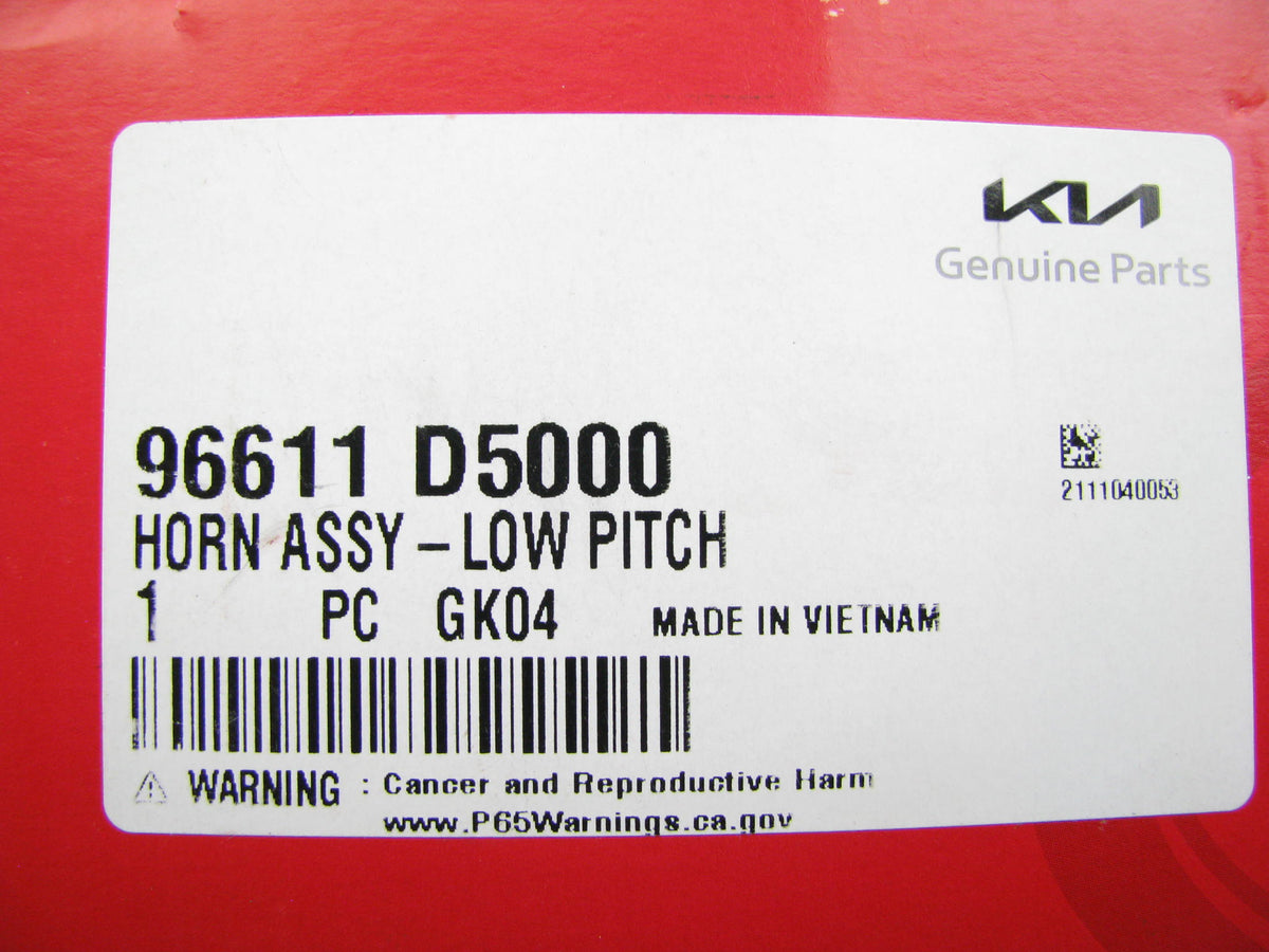 NEW GENUINE 96611D5000 LOW PITCH NOTE Horn OEM For 2018-2020 Kia Optima