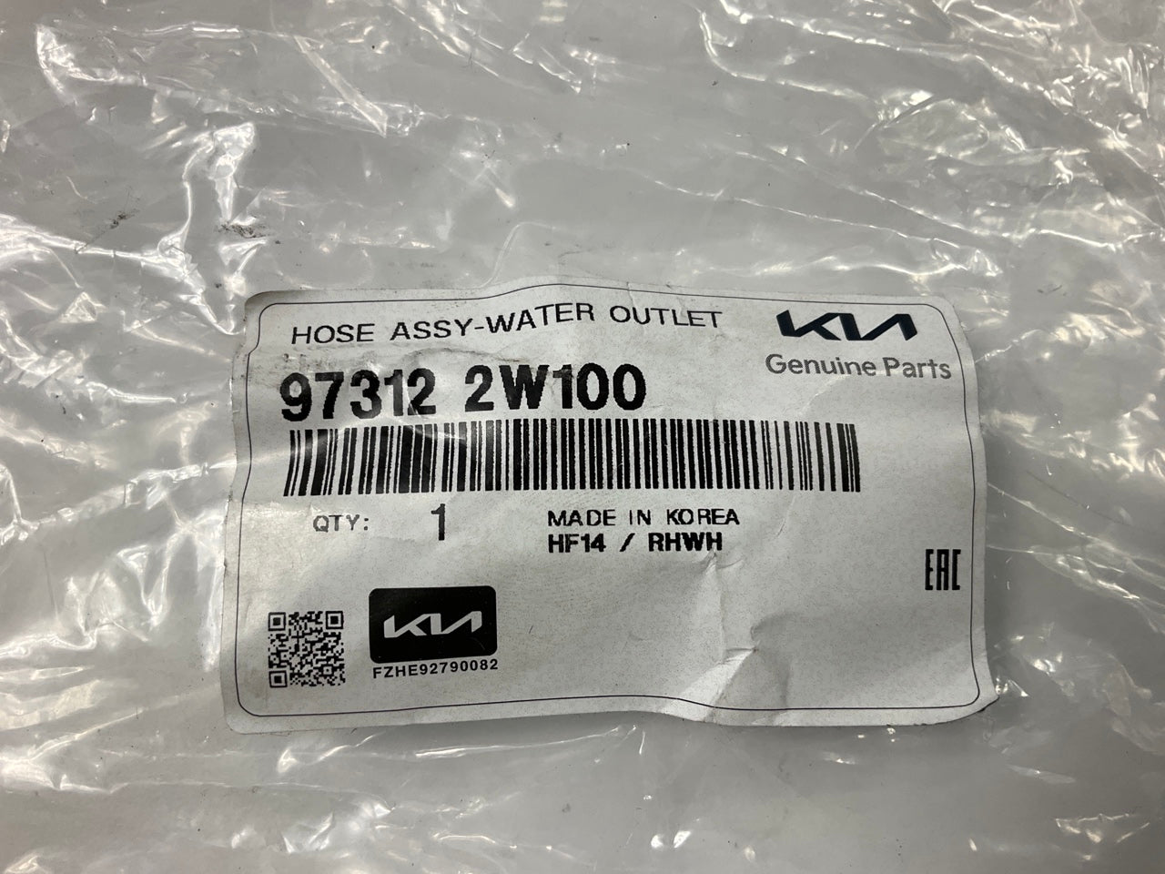 Heater Outlet HVAC Molded Hose OEM For 2014-2015 Kia Sorento 2.4L 973122W100