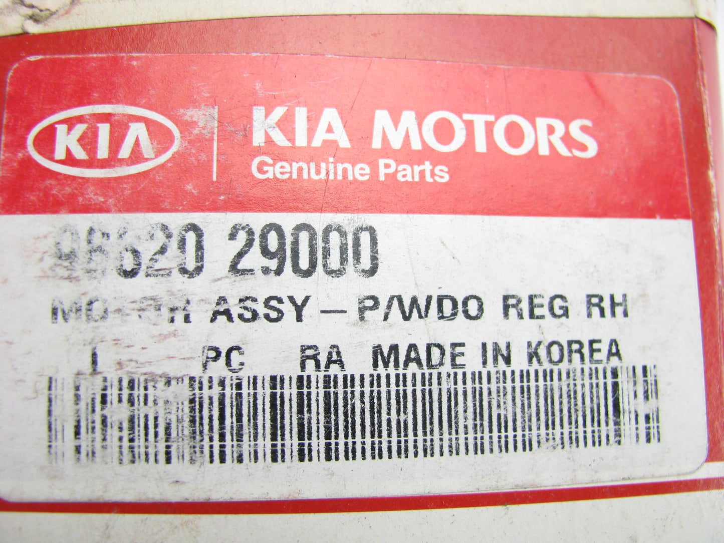 New Genuine Right Passengers Side Power Window Motor OEM For 2001-06 Kia Optima