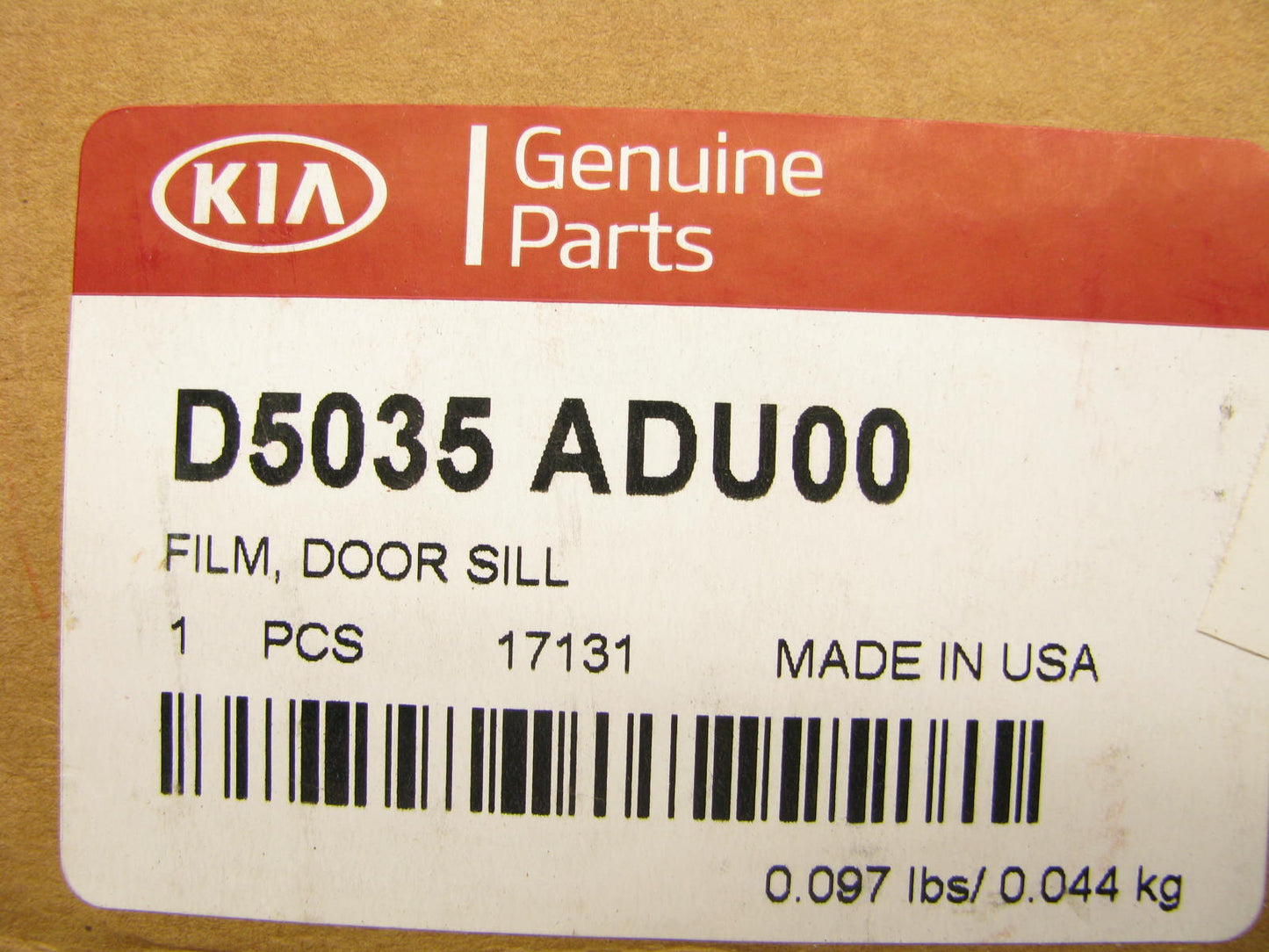 NEW GENUINE Door Sill Protection Kit OEM For 16-19 Kia Optima D5035ADU00