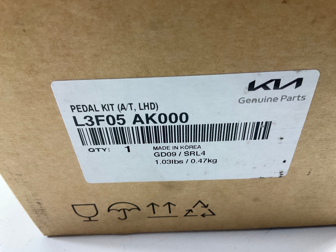 NEW Sport Brushed Aluminum Pedal Kit OEM For 2020-2025 Kia Telluride L3F05AK000