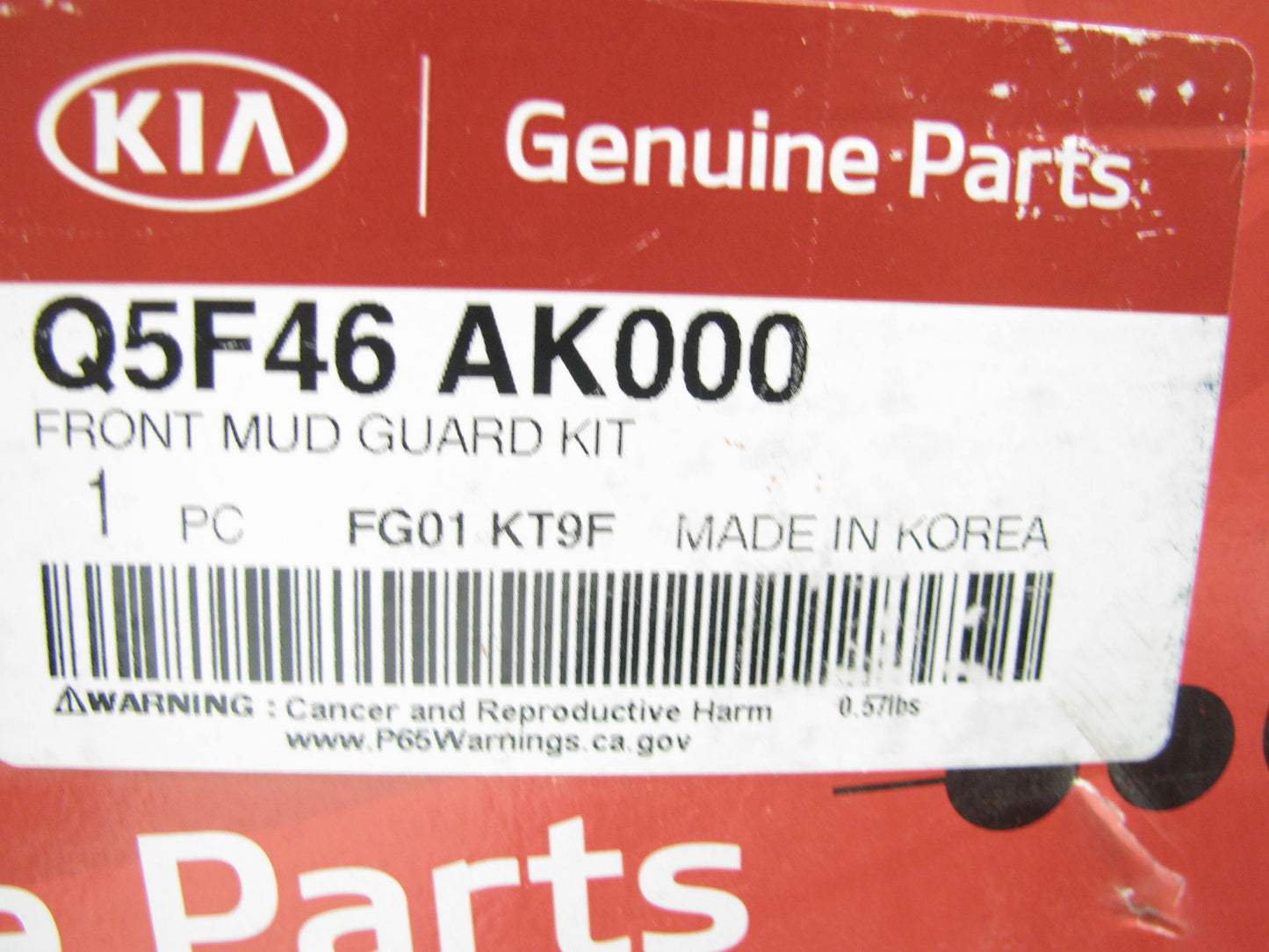 NEW Front Splash Guards / Mud Flaps OEM For 2021-2024 Kia Seltos Q5F46AK000