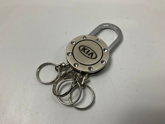 NEW Keychain Multiple Key Holder, Round W/ Crystal OEM For Kia UM090AY704